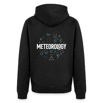 Météorologie Prévisions météo Profession de météorologue - Veste à capuche bio Premium Unisexe - noir - Dos - Nico (187cm)