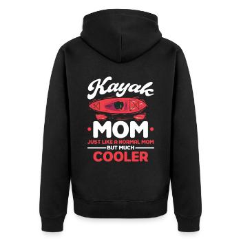 Kayak Kayaker Canoe Outdoor Water Kayaking - Unisex Premium Organic Zip Hoodie - black - Back - Nico (187cm)