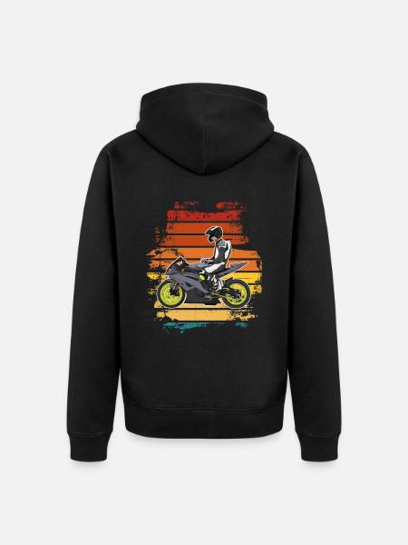 Motorcycle Lifestyle / Motorcycle / Motorcycle biker - Unisex Premium Organic Zip Hoodie - black