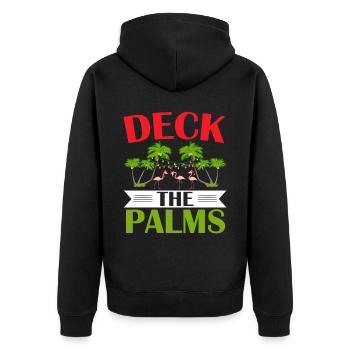 Deck The Palms Flamingo Lover Joyeux Noël - Veste à capuche bio Premium Unisexe - noir - Dos - Nico (187cm)