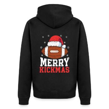 Joyeux Kickmas Sport Lover Joyeux Noël - Veste à capuche bio Premium Unisexe - noir - Dos - Nico (187cm)