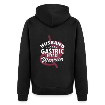 Conception de pontage gastrique et de pontage gastrique - Veste à capuche bio Premium Unisexe - noir - Dos - Nico (187cm)