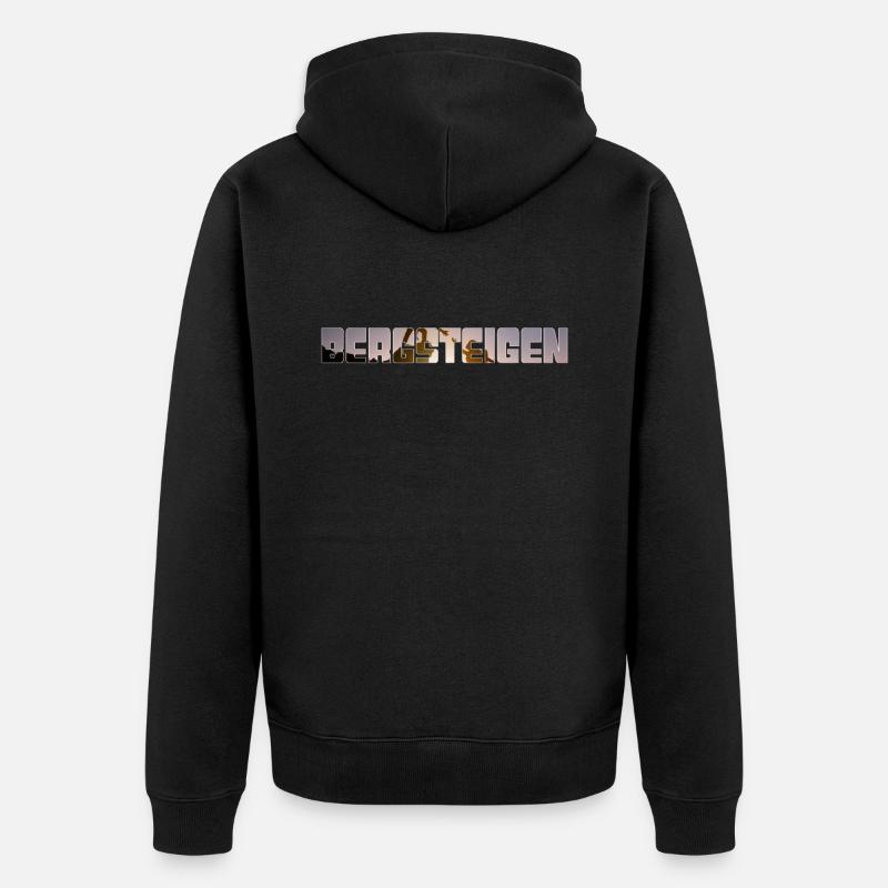 bergsteigen - Unisex Premium Bio Zip Hoodie - Schwarz