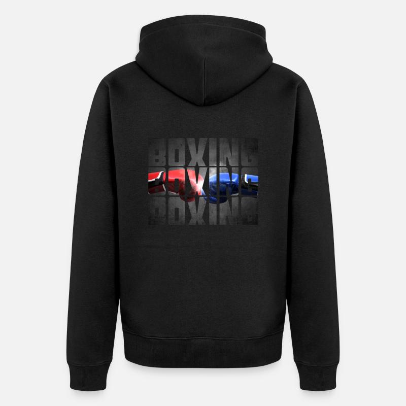 Boxen - Unisex Premium Bio Zip Hoodie - Schwarz