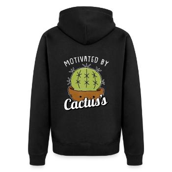 Cactus Garden Juteux - Veste à capuche bio Premium Unisexe - noir - Dos - Nico (187cm)