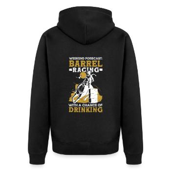 Barrel Racing Drink Bière Rodéo Sports équestres - Veste à capuche bio Premium Unisexe - noir - Dos - Nico (187cm)