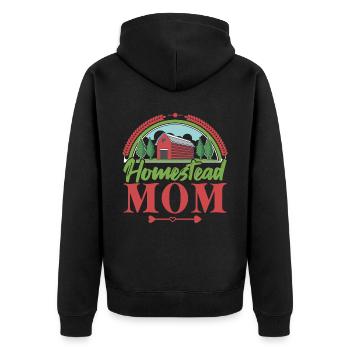 Homestead mother - Homestead - Unisex Premium Organic Zip Hoodie - black - Back - Nico (187cm)