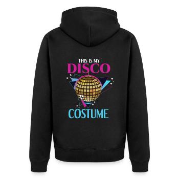 This is my disco costume - Unisex Premium Bio Zip Hoodie - Schwarz - Hinten - Nico (187cm)