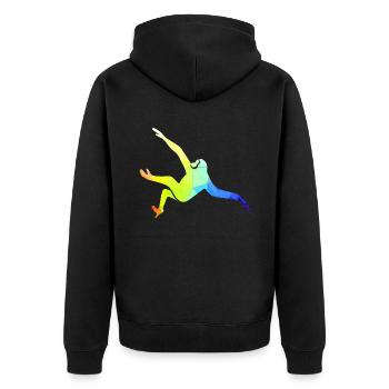 Gibbon - Unisex Premium Bio Zip Hoodie - Schwarz - Hinten - Nico (187cm)