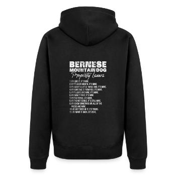 Chien de montagne bernois Chien de montagne Chien Amoureux Cadeau - Veste à capuche bio Premium Unisexe - noir - Dos - Nico (187cm)