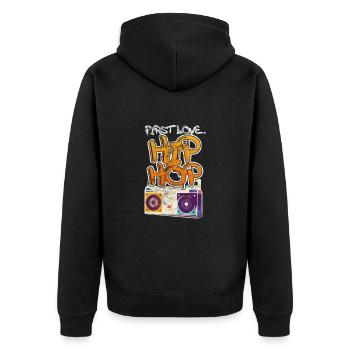 Hip-hop - Veste à capuche bio Premium Unisexe - noir - Dos - Nico (187cm)