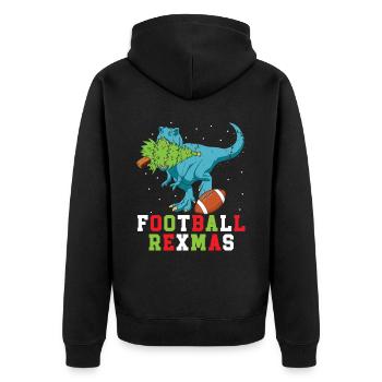 Football Rexmas Joueur de football Noël Jour de Noël - Veste à capuche bio Premium Unisexe - noir - Dos - Nico (187cm)