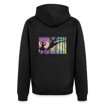 Ballet Dancer Ballerina Dancing Ballet Mama - Unisex Premium Organic Zip Hoodie - black - Back - Nico (187cm)