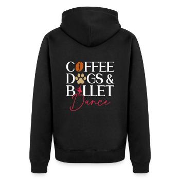 Coffee, Dogs and Ballet Dance - Ballet Dancer - Unisex Premium Organic Zip Hoodie - black - Back - Nico (187cm)