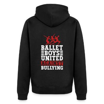 Ballet Dancers Boys Dancing Funny Ballet - Unisex Premium Organic Zip Hoodie - black - Back - Nico (187cm)