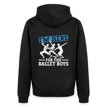 Je suis là pour les garçons de ballet - danseurs de ballet - Veste à capuche bio Premium Unisexe - noir - Dos - Nico (187cm)