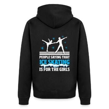 Patinage de vitesse - Veste à capuche bio Premium Unisexe - noir - Dos - Nico (187cm)