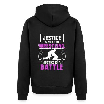 Lutte Lutteurs Combattants de lutte - Veste à capuche bio Premium Unisexe - noir - Dos - Nico (187cm)
