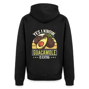 De Mayo Vegetarian Vegan Mexican - Unisex Premium Organic Zip Hoodie - black - Back - Nico (187cm)