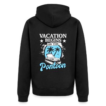 Barge Boating Pontoon Jetty Vacances d’été - Veste à capuche bio Premium Unisexe - noir - Dos - Nico (187cm)