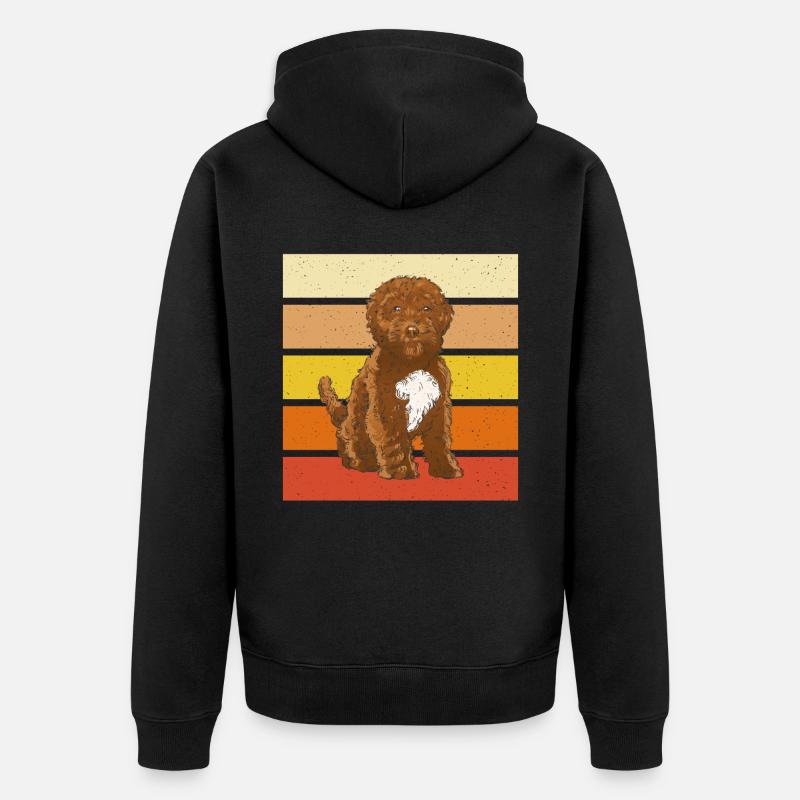 Vêtements rétro pour Cockapoo - Veste à capuche bio Premium Unisexe - noir