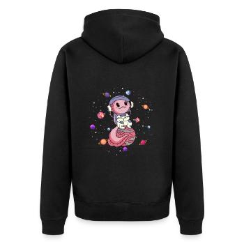 Les axolotls sont facilement déviés par l’espace - Veste à capuche bio Premium Unisexe - noir - Dos - Nico (187cm)
