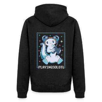Facilement distrait par le jeu solo Are My Spirit - Veste à capuche bio Premium Unisexe - noir - Dos - Nico (187cm)