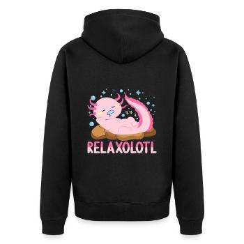 Facilement distrait par Relaxolotl Are My Spirit - Veste à capuche bio Premium Unisexe - noir - Dos - Nico (187cm)