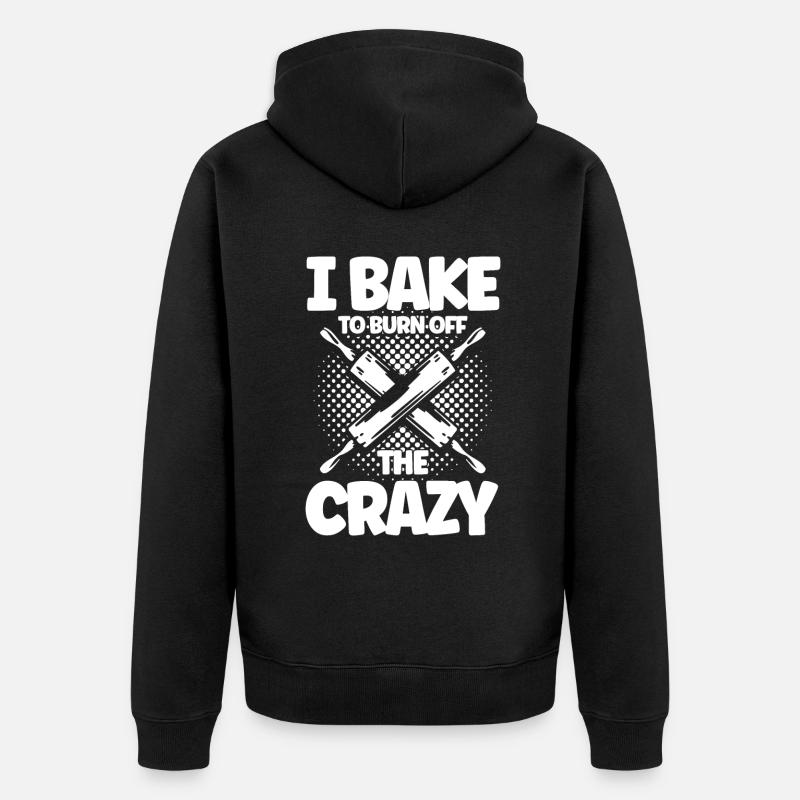 Bakery Baking Baker Baker - Unisex Premium Organic Zip Hoodie - black