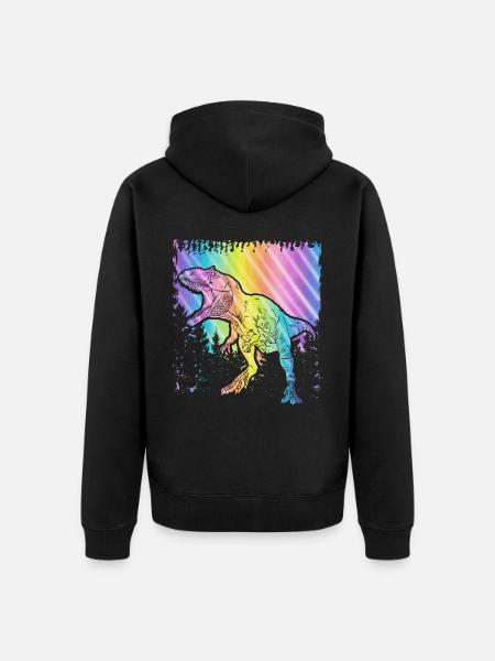 Dinosaurier - Unisex Premium Bio Zip Hoodie - Schwarz