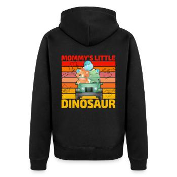 Mommy's little Dinosaur - Unisex Premium Organic Zip Hoodie - black - Back - Nico (187cm)