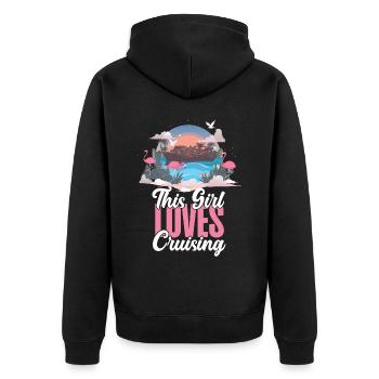 Bateau de croisière Vacation Girl This - Veste à capuche bio Premium Unisexe - noir - Dos - Nico (187cm)