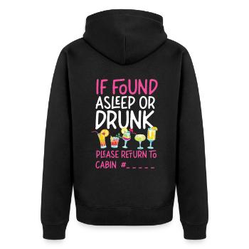 Cruise Ship Vacation Friends - Unisex Premium Bio Zip Hoodie - Schwarz - Hinten - Nico (187cm)