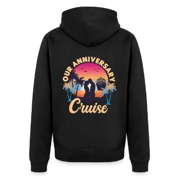 Bateau de croisière Vacances Mari Femme - Veste à capuche bio Premium Unisexe - noir - Dos - Nico (187cm)