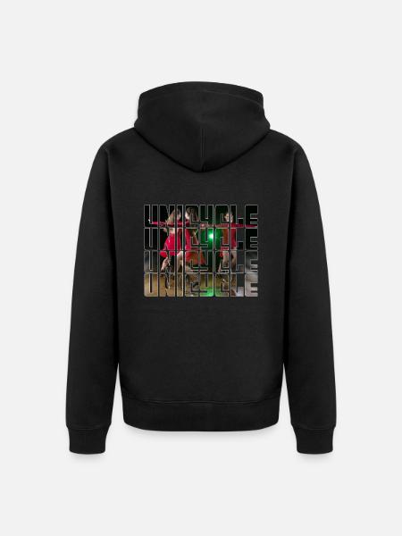 Unicycling - Unisex Premium Organic Zip Hoodie - black