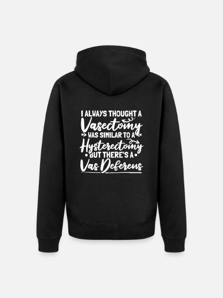 Hysterektomie Komisch - Unisex Premium Bio Zip Hoodie - Schwarz