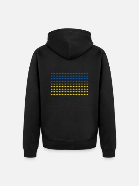 Ukraine flag - Unisex Premium Organic Zip Hoodie - black