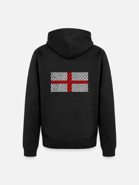 Drapeau de l’Angleterre - Veste à capuche bio Premium Unisexe - noir