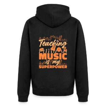 Insegnante di musica Insegnante di musica - Felpa con cappuccio ecologica premium unisex - nero - Retro - Nico (187cm)