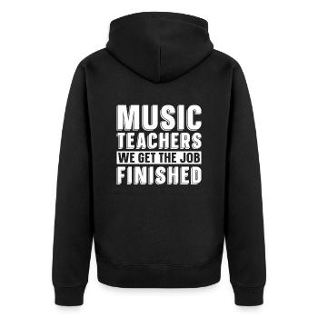 Professeur de musique Professeur de musique Partitions - Veste à capuche bio Premium Unisexe - noir - Dos - Nico (187cm)