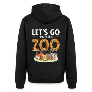 Zoo Travel Safari Family Animal Lovers - Unisex Premium Organic Zip Hoodie - black - Back - Nico (187cm)