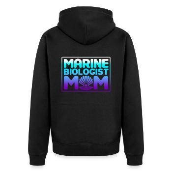 Marine Biologist Ocean Gift Marine Biology - Unisex Premium Organic Zip Hoodie - black - Back - Nico (187cm)