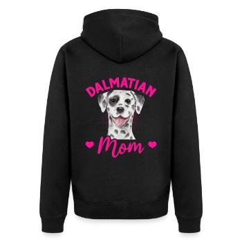 Hundeliebhaber Welpe Niedliche Dalmatiner Mama - Unisex Premium Bio Zip Hoodie - Schwarz - Hinten - Nico (187cm)