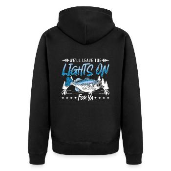 Bowfishing We'll Leave The Bow Fisherman Bowfisher - Unisex Premium Organic Zip Hoodie - black - Back - Nico (187cm)