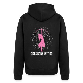 Bowhunting Girls Bowhunt Too Archery Bow Bowhunter - Veste à capuche bio Premium Unisexe - noir - Dos - Nico (187cm)