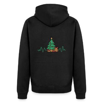 Vacances Heartbeat Noël Arbre de Noël Noël - Veste à capuche bio Premium Unisexe - noir - Dos - Nico (187cm)