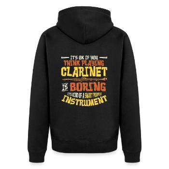 Clarinettiste - Veste à capuche bio Premium Unisexe - noir - Dos - Nico (187cm)