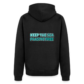 Keep The Sea Plastic Free Protection de l’environnement Sauvez la mer - Veste à capuche bio Premium Unisexe - noir - Dos - Nico (187cm)