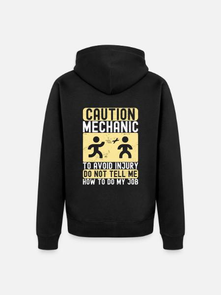 Car mechanic Mechatronics technician - Unisex Premium Organic Zip Hoodie - black