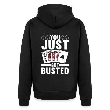 Poker Poker Player Casino - Veste à capuche bio Premium Unisexe - noir - Dos - Nico (187cm)